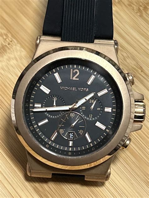 michael kors mk8184 dylan oversize-chronograph mit silikonarmband|Michael Kors dylan watch.